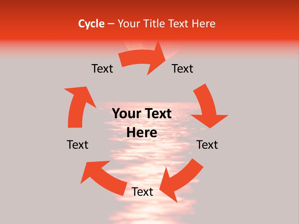 A Red Moon Over A Body Of Water PowerPoint Template