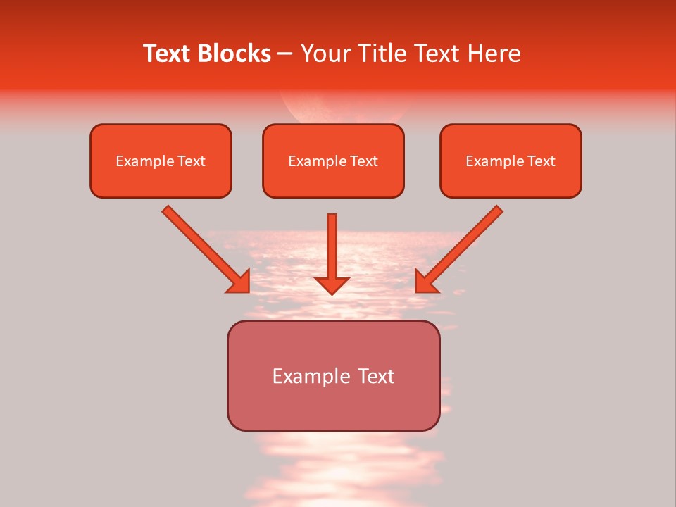 A Red Moon Over A Body Of Water PowerPoint Template