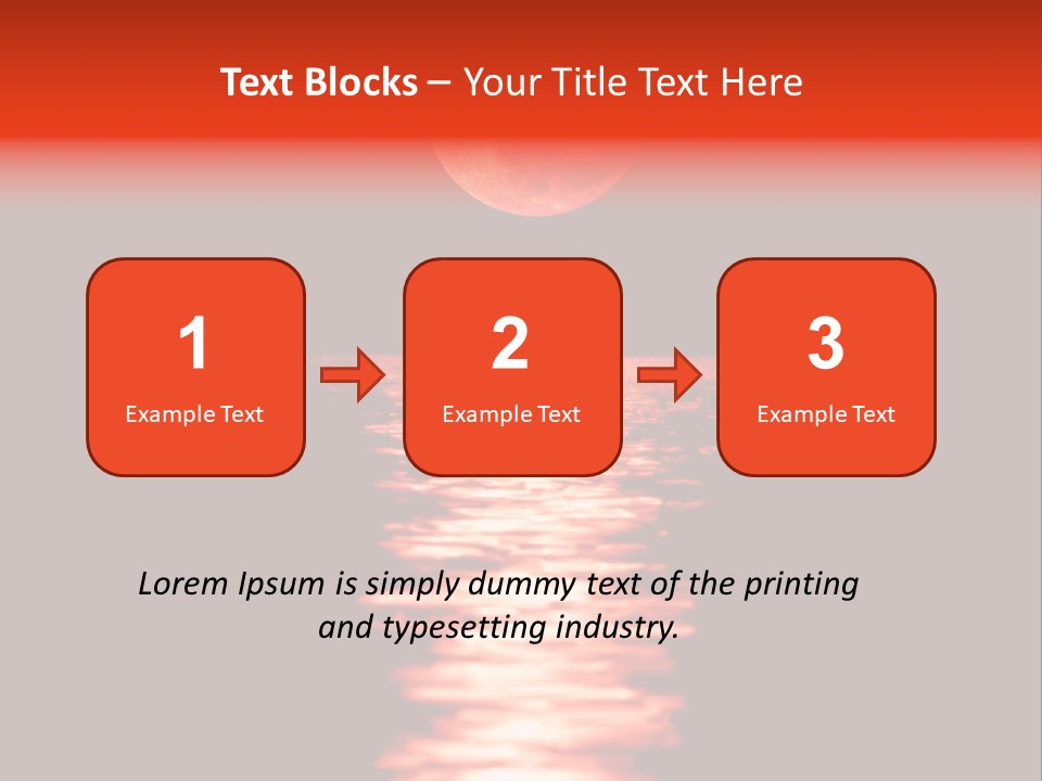 A Red Moon Over A Body Of Water PowerPoint Template