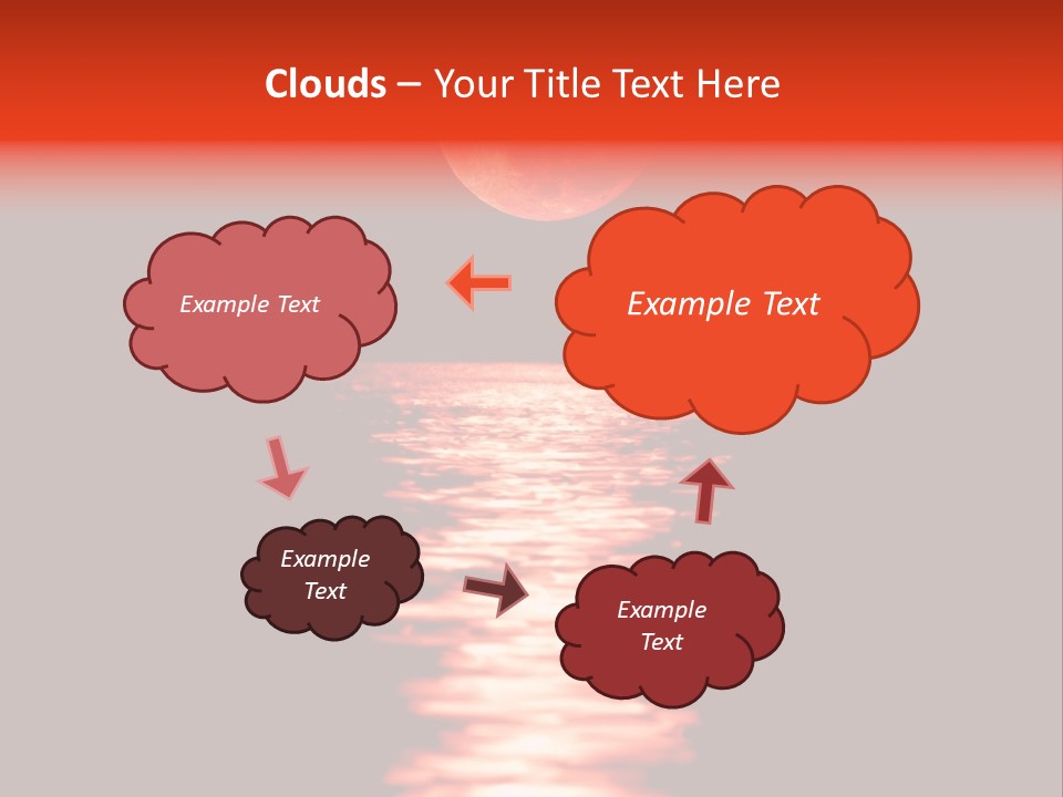 A Red Moon Over A Body Of Water PowerPoint Template