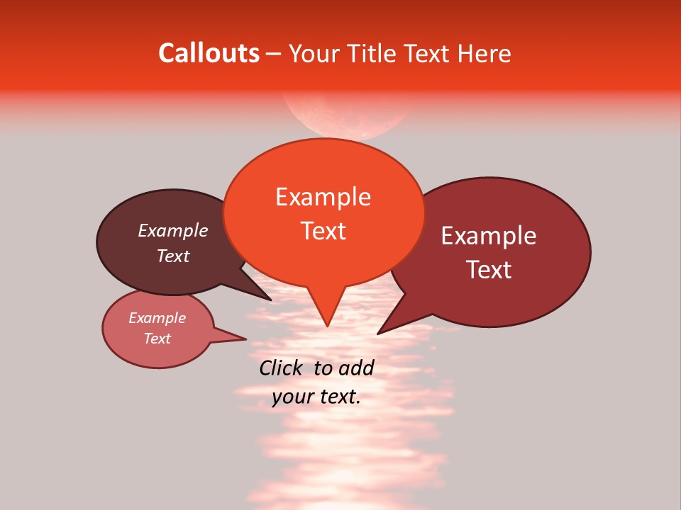 A Red Moon Over A Body Of Water PowerPoint Template