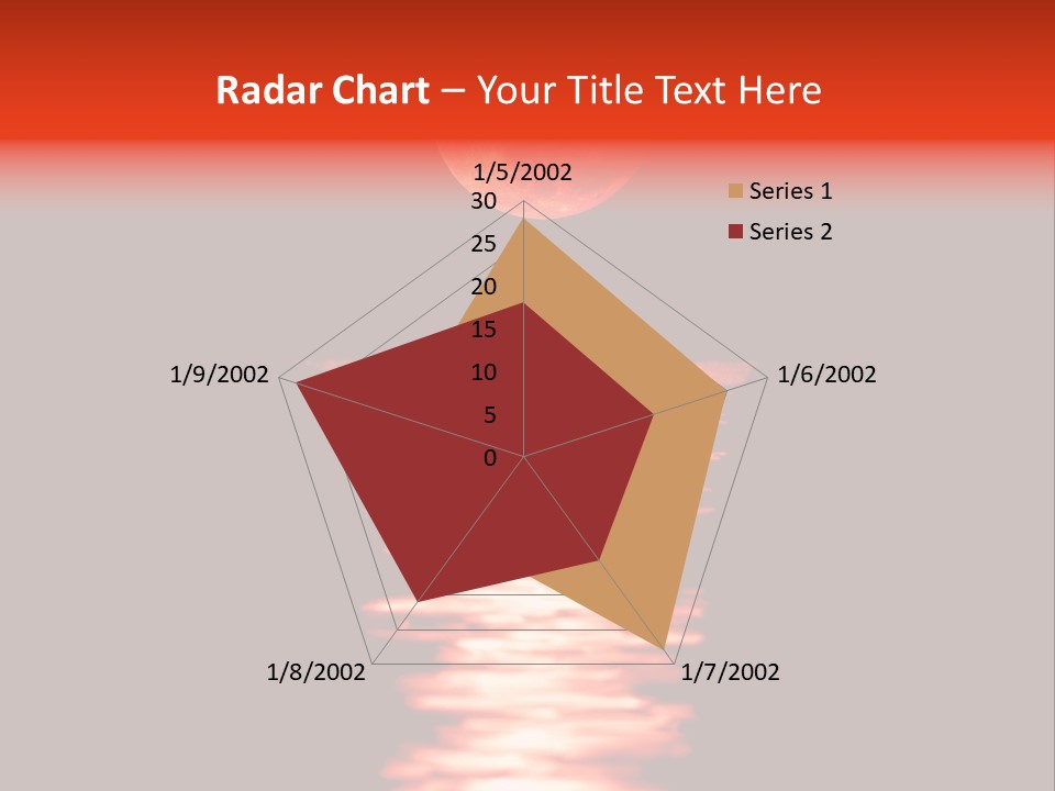 A Red Moon Over A Body Of Water PowerPoint Template