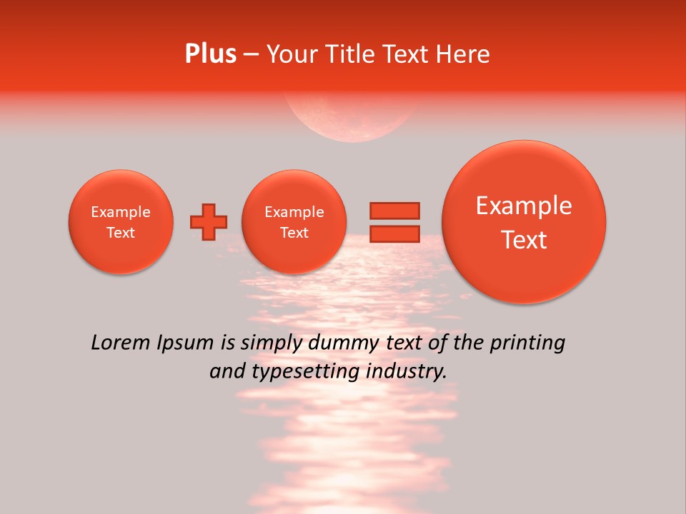 A Red Moon Over A Body Of Water PowerPoint Template
