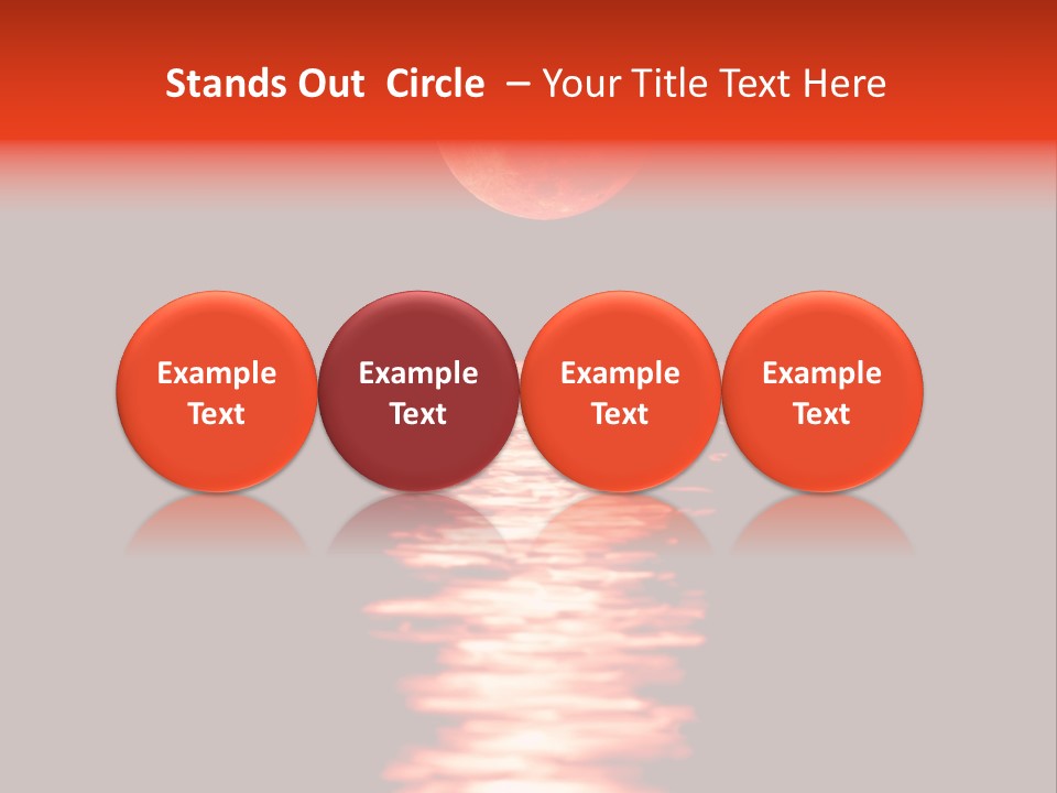 A Red Moon Over A Body Of Water PowerPoint Template