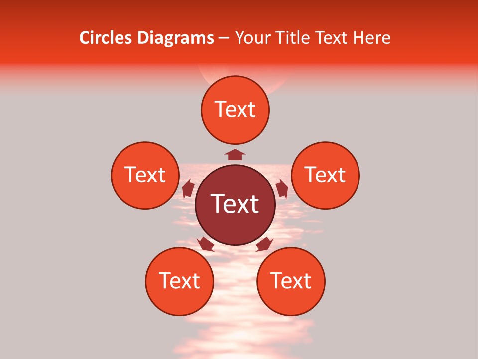 A Red Moon Over A Body Of Water PowerPoint Template