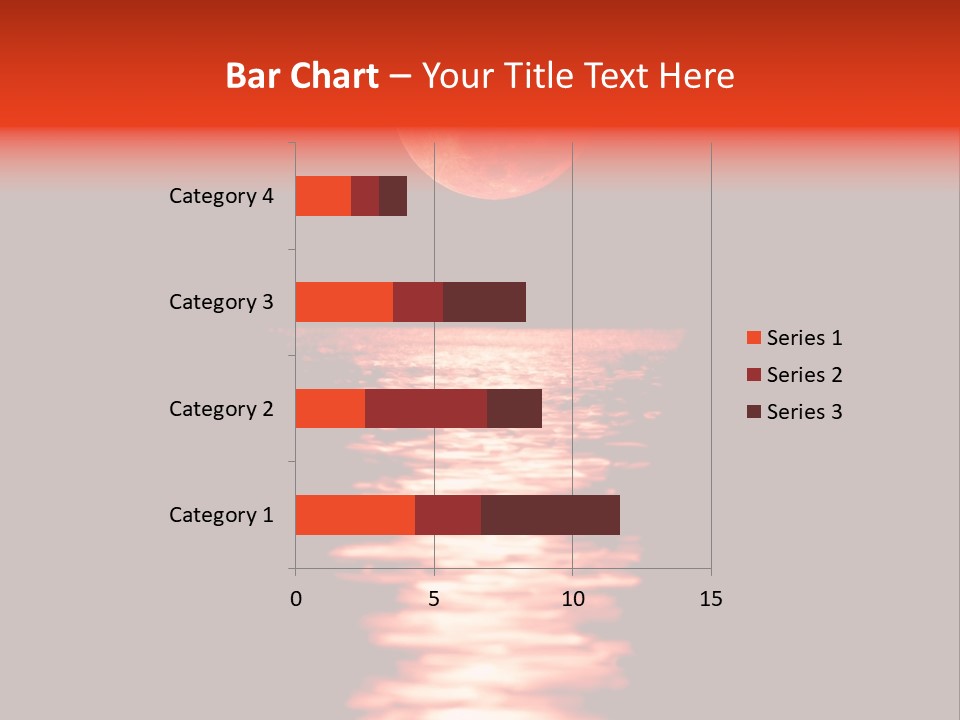 A Red Moon Over A Body Of Water PowerPoint Template