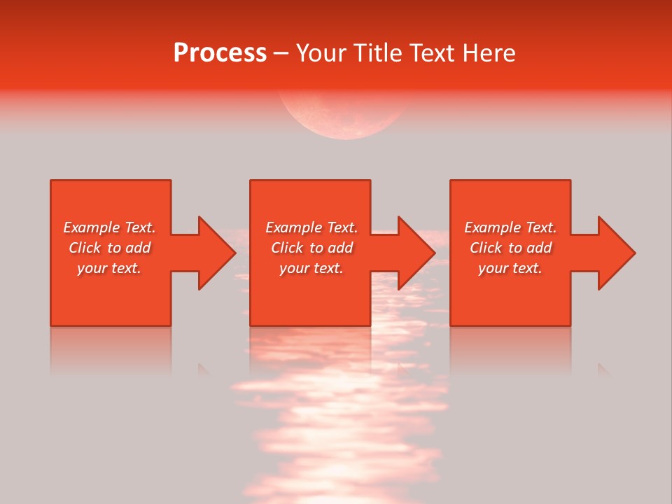A Red Moon Over A Body Of Water PowerPoint Template
