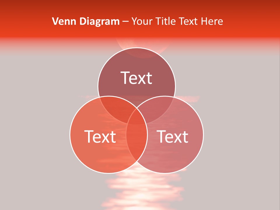 A Red Moon Over A Body Of Water PowerPoint Template