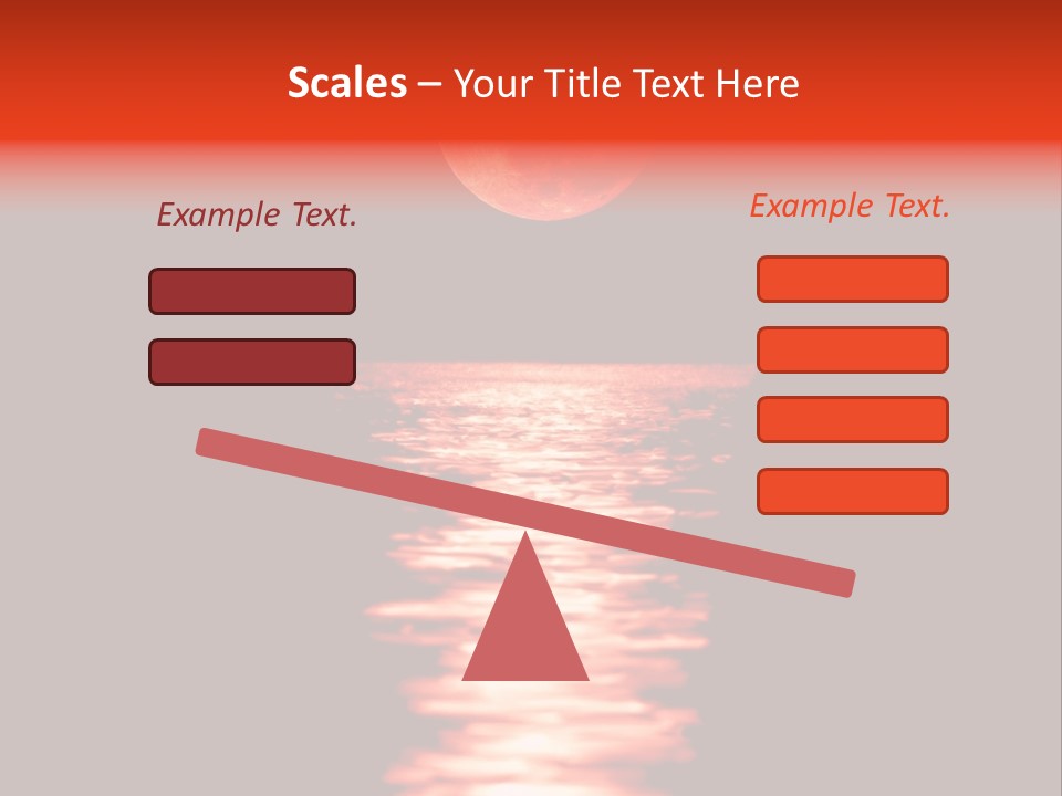 A Red Moon Over A Body Of Water PowerPoint Template