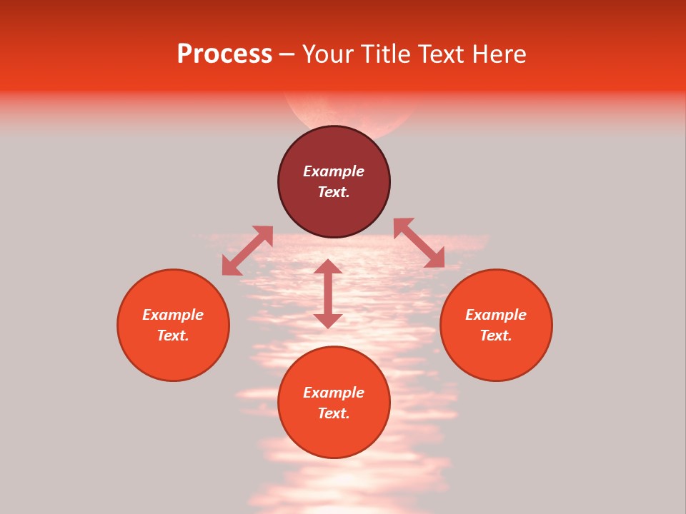 A Red Moon Over A Body Of Water PowerPoint Template