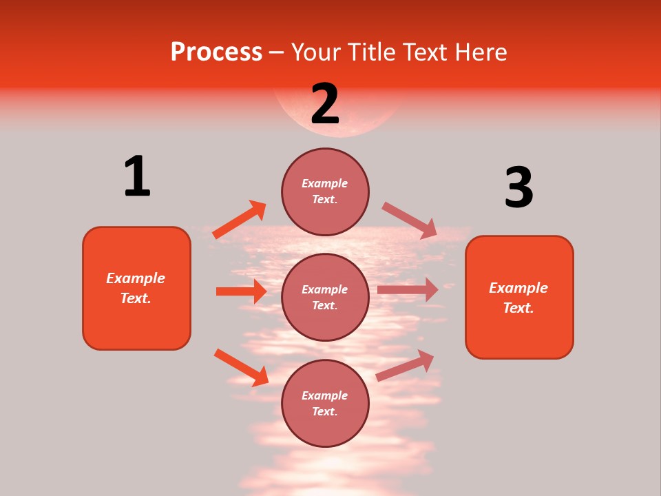 A Red Moon Over A Body Of Water PowerPoint Template