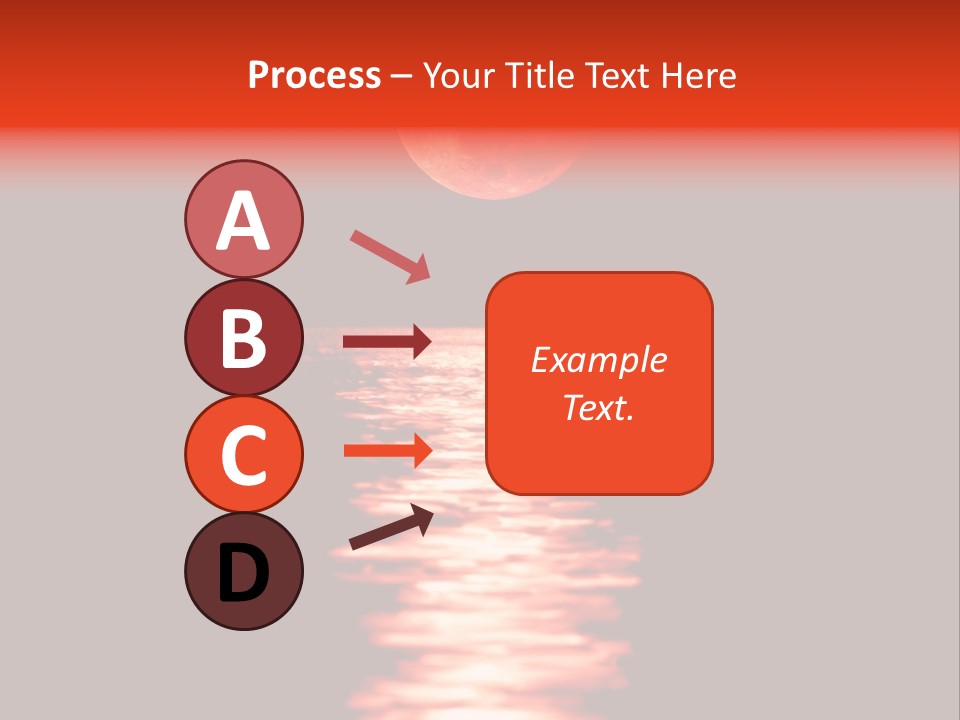 A Red Moon Over A Body Of Water PowerPoint Template