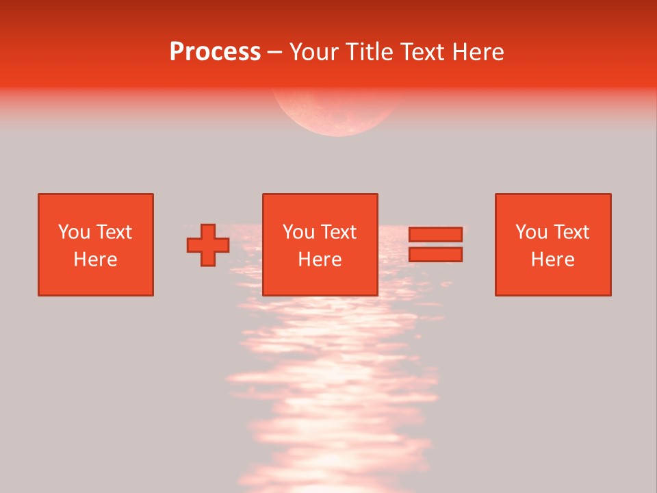 A Red Moon Over A Body Of Water PowerPoint Template