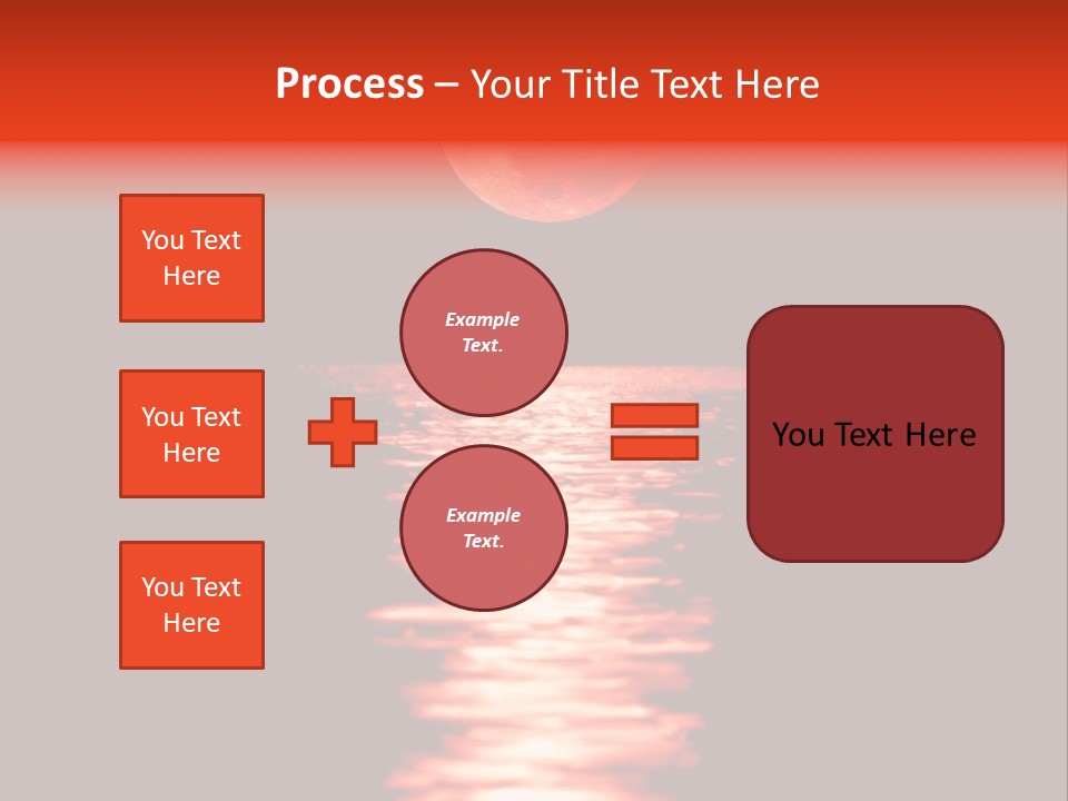 A Red Moon Over A Body Of Water PowerPoint Template