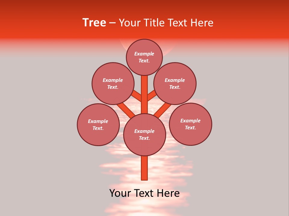 A Red Moon Over A Body Of Water PowerPoint Template