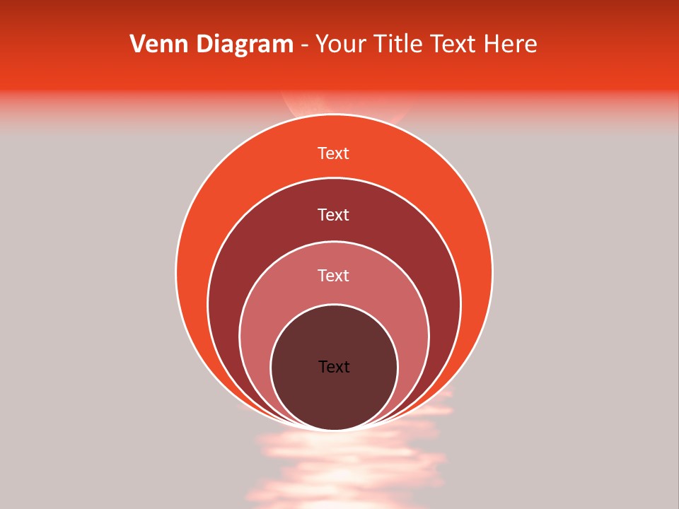 A Red Moon Over A Body Of Water PowerPoint Template