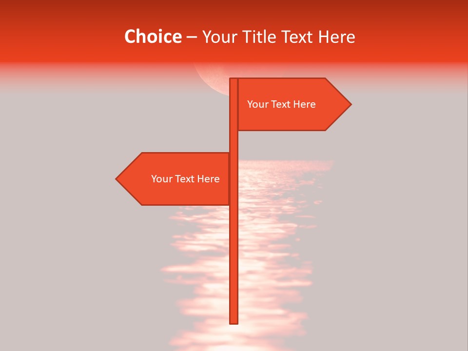 A Red Moon Over A Body Of Water PowerPoint Template