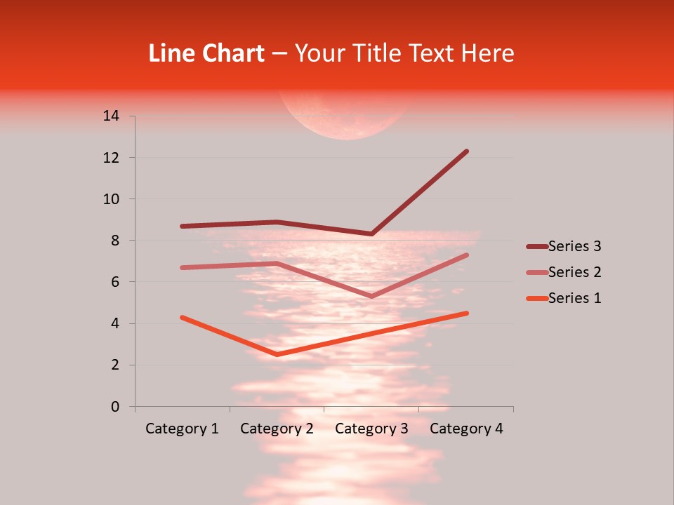 A Red Moon Over A Body Of Water PowerPoint Template