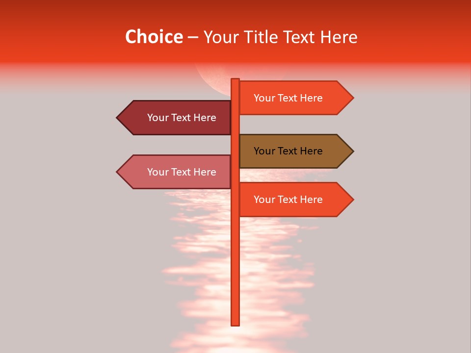 A Red Moon Over A Body Of Water PowerPoint Template