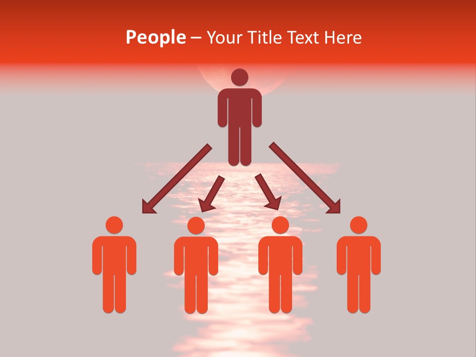 A Red Moon Over A Body Of Water PowerPoint Template