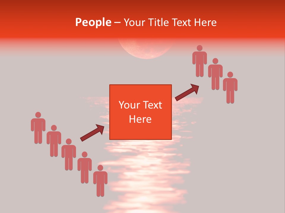 A Red Moon Over A Body Of Water PowerPoint Template