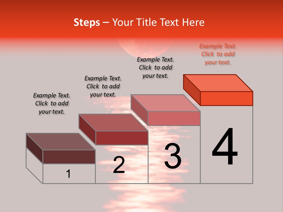 A Red Moon Over A Body Of Water PowerPoint Template