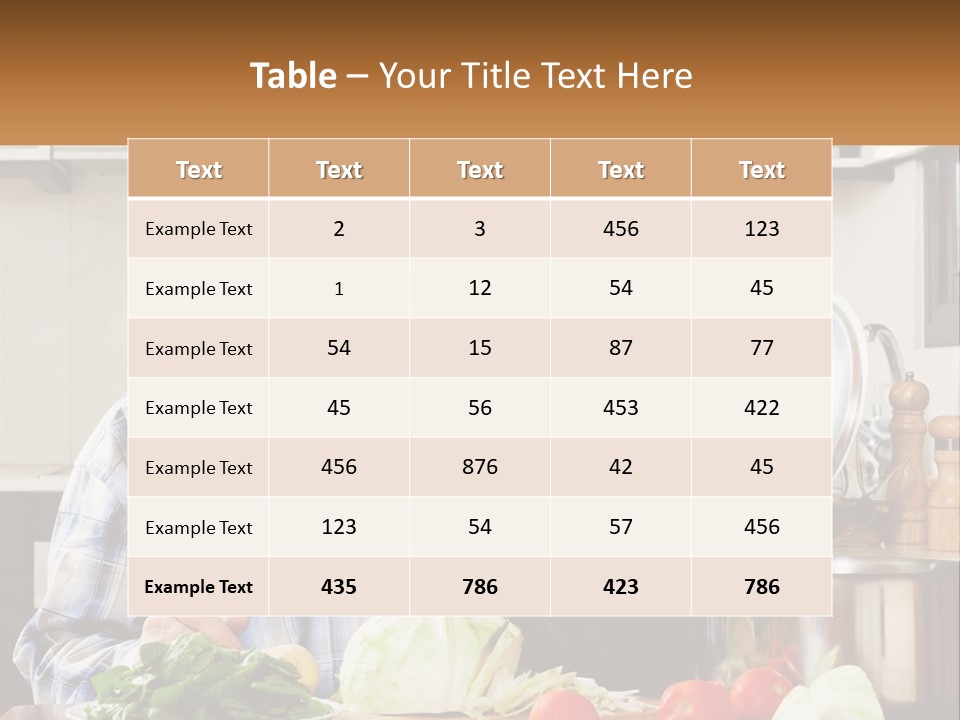 A Man And A Woman Preparing Food In A Kitchen PowerPoint Template