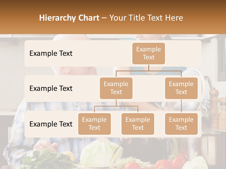 A Man And A Woman Preparing Food In A Kitchen PowerPoint Template