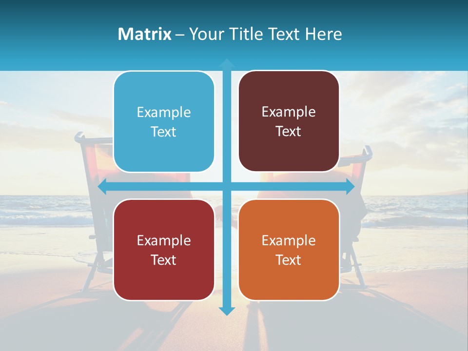 Two People Sitting In Beach Chairs Facing Each Other PowerPoint Template