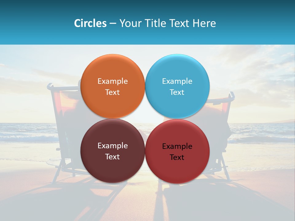 Two People Sitting In Beach Chairs Facing Each Other PowerPoint Template