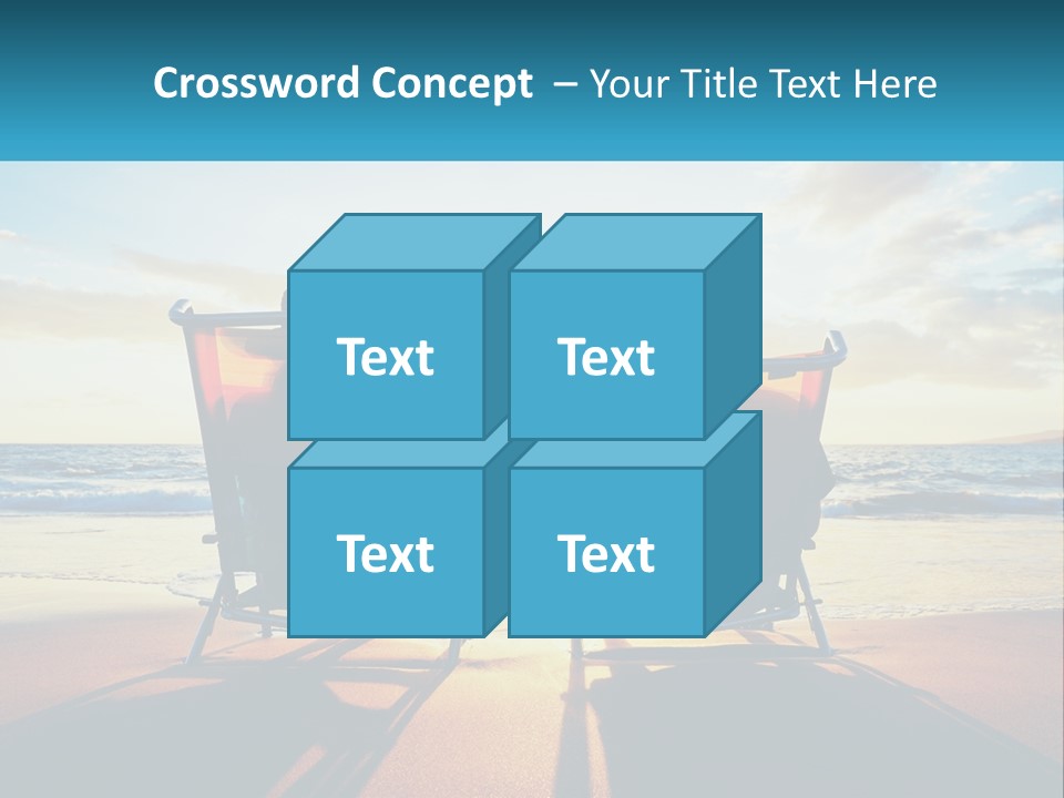 Two People Sitting In Beach Chairs Facing Each Other PowerPoint Template