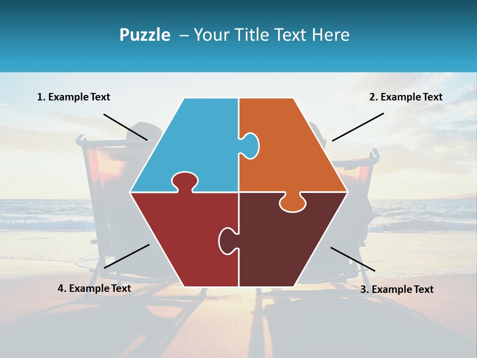 Two People Sitting In Beach Chairs Facing Each Other PowerPoint Template