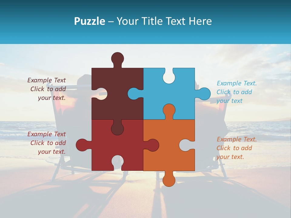 Two People Sitting In Beach Chairs Facing Each Other PowerPoint Template