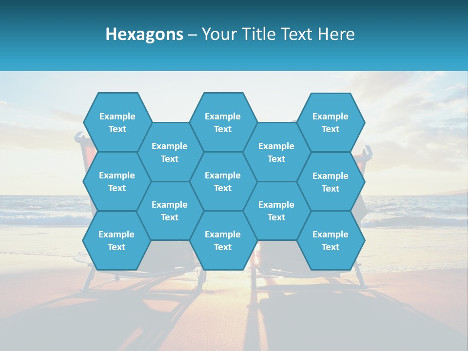 Two People Sitting In Beach Chairs Facing Each Other PowerPoint Template