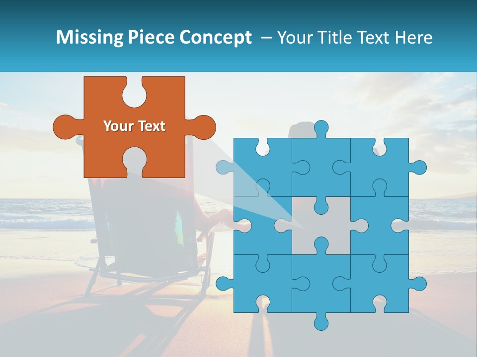 Two People Sitting In Beach Chairs Facing Each Other PowerPoint Template