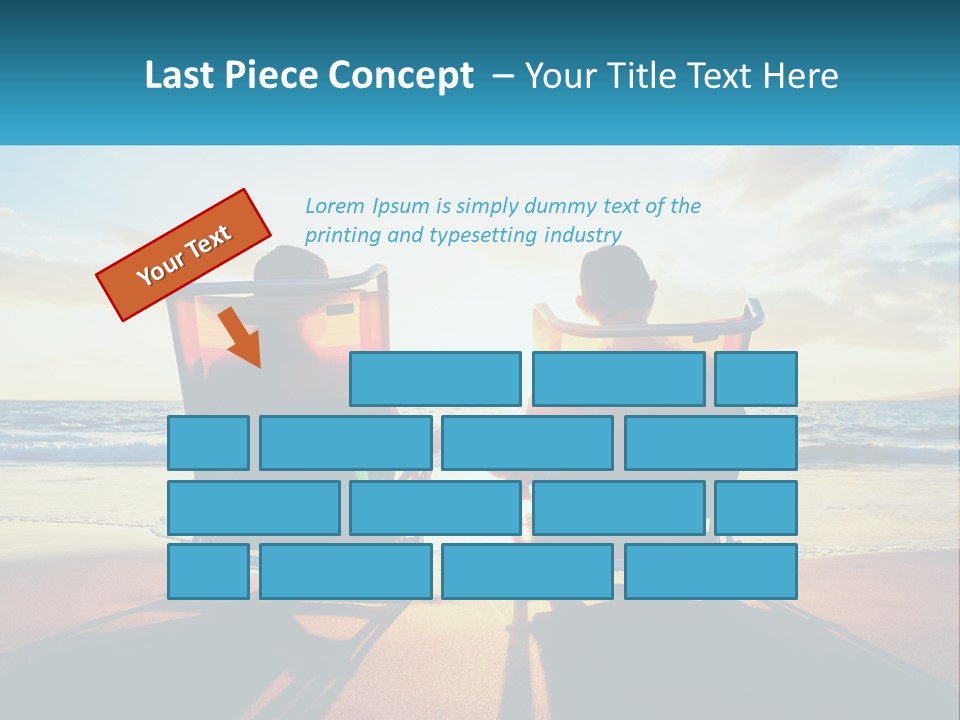 Two People Sitting In Beach Chairs Facing Each Other PowerPoint Template