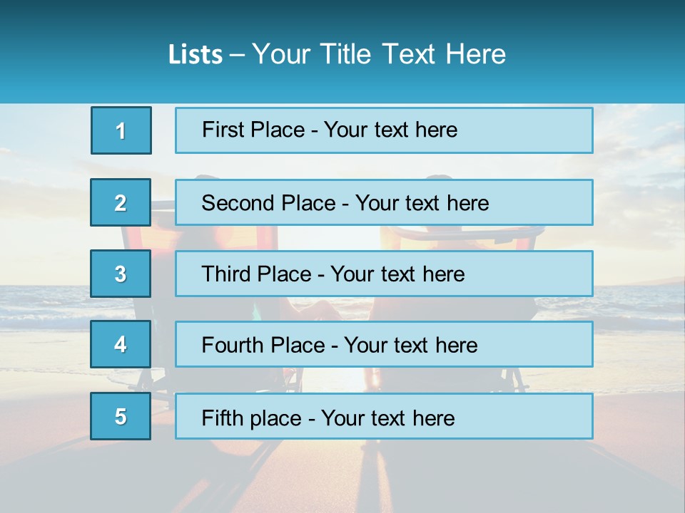 Two People Sitting In Beach Chairs Facing Each Other PowerPoint Template