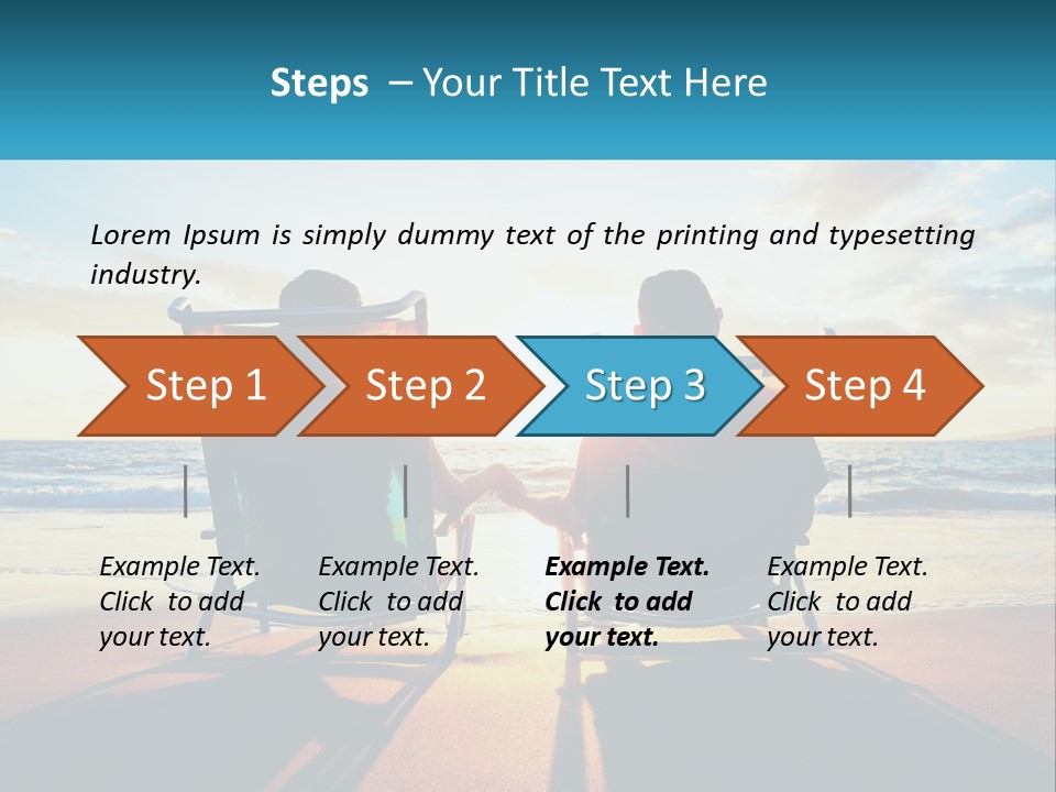 Two People Sitting In Beach Chairs Facing Each Other PowerPoint Template