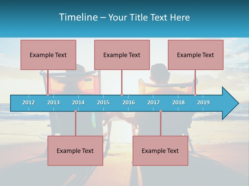 Two People Sitting In Beach Chairs Facing Each Other PowerPoint Template