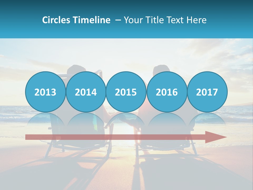 Two People Sitting In Beach Chairs Facing Each Other PowerPoint Template