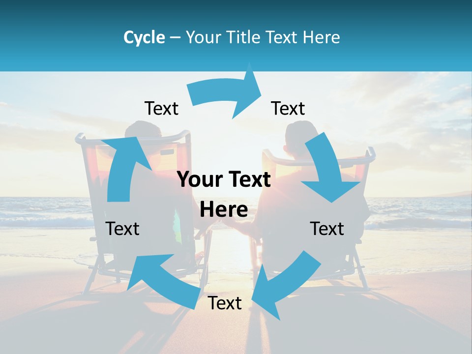 Two People Sitting In Beach Chairs Facing Each Other PowerPoint Template