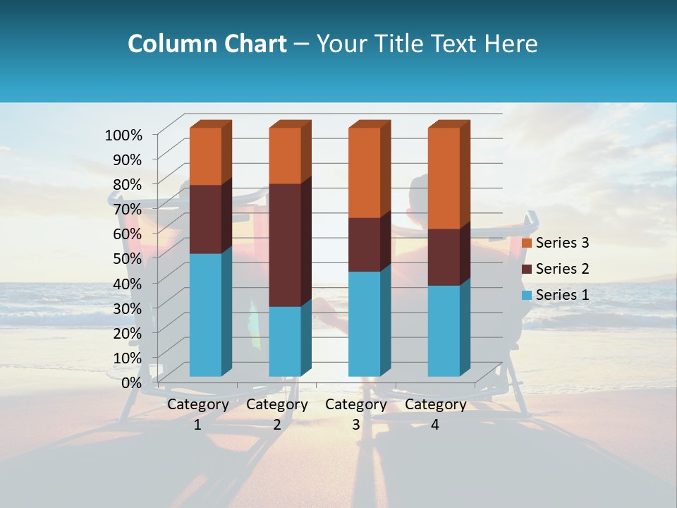 Two People Sitting In Beach Chairs Facing Each Other PowerPoint Template