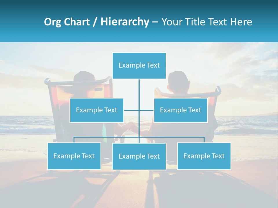 Two People Sitting In Beach Chairs Facing Each Other PowerPoint Template