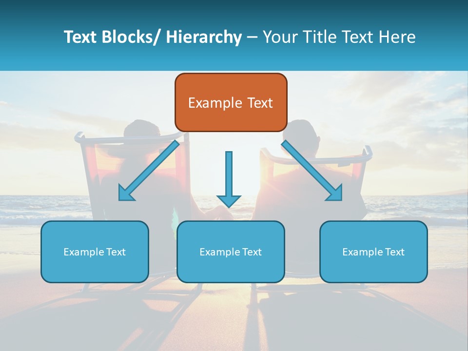 Two People Sitting In Beach Chairs Facing Each Other PowerPoint Template