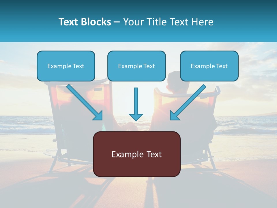 Two People Sitting In Beach Chairs Facing Each Other PowerPoint Template