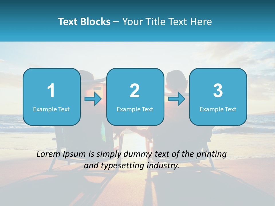 Two People Sitting In Beach Chairs Facing Each Other PowerPoint Template