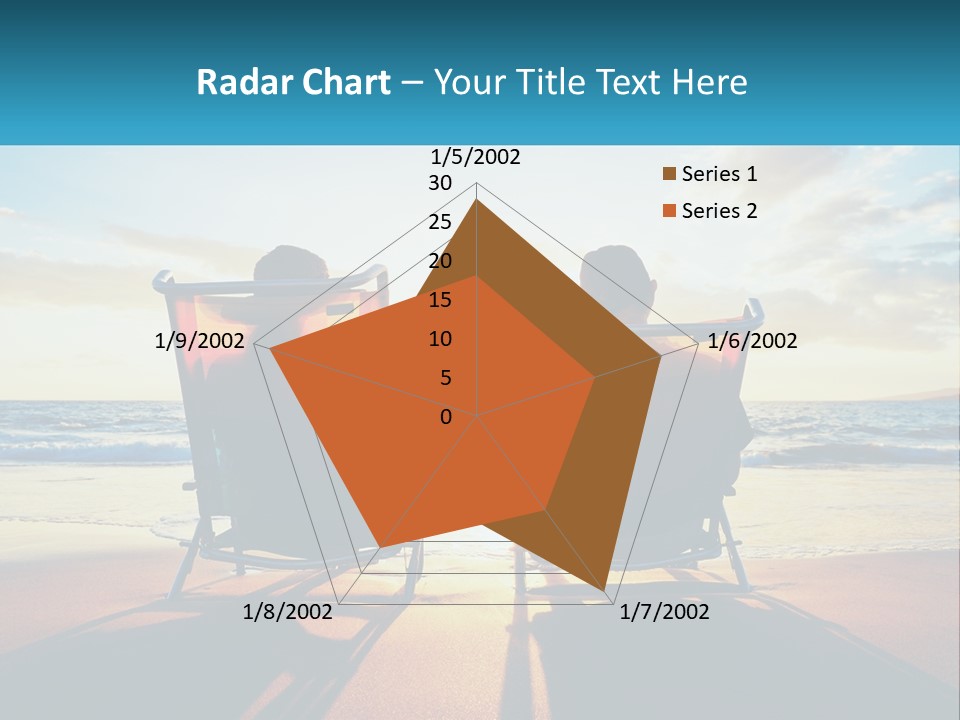 Two People Sitting In Beach Chairs Facing Each Other PowerPoint Template