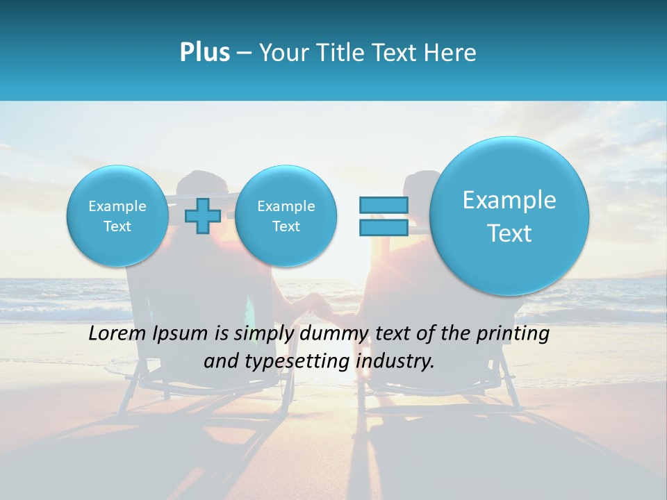 Two People Sitting In Beach Chairs Facing Each Other PowerPoint Template