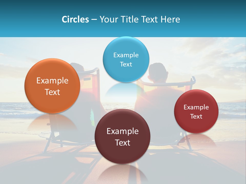 Two People Sitting In Beach Chairs Facing Each Other PowerPoint Template