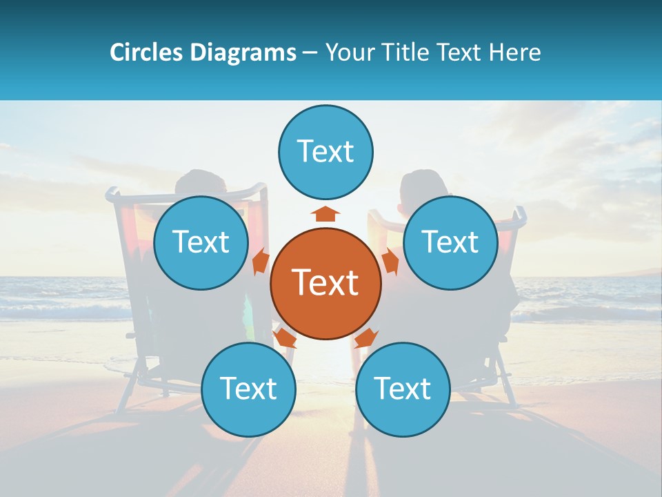 Two People Sitting In Beach Chairs Facing Each Other PowerPoint Template